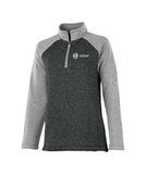 Charles River Women's Quarter Zip Color Blocked Heathered Fleece