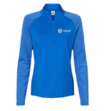 Adidas Women's Stripe Block Quarter-Zip Pullover