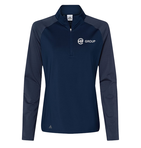 Adidas Women's Stripe Block Quarter-Zip Pullover