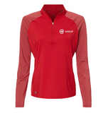 Adidas Women's Stripe Block Quarter-Zip Pullover