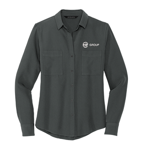 Mercer+Mettle™ Women's Stretch Crepe Long Sleeve Camp Blouse